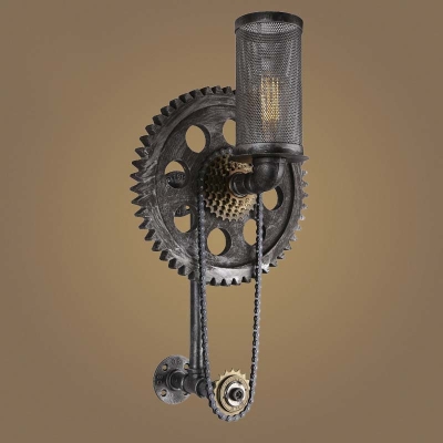 Industrial Style Single Light LED Wall Light in Bicycle Shape