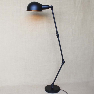 Vintage Black Single Light Adjustable Barn Desk Lamp