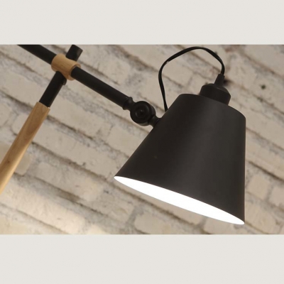 Chic Industrial Mid-Century Modern Black LED Floor Lamp