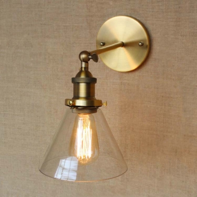Vintage 1 Light Sconce LED Wall Light with Clear Glass