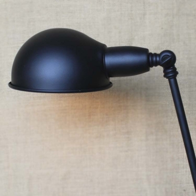 Vintage Black Single Light Adjustable Barn Desk Lamp