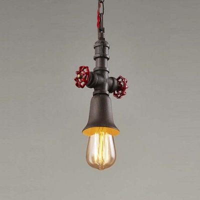 

Single Light Mini Pipe LED Hanging Pendant Lamp with Novelty Shade, Black;bronze