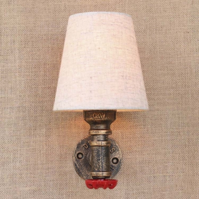 Red Valve Decorated 1 Light Indoor Hallway Small LED Wall Lamp
