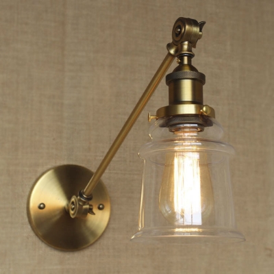 Mini Adjustable LED Wall Sconce in Gold Finish