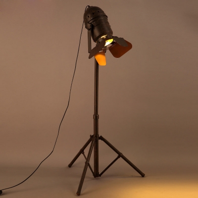 Old Rust Single Light 57'' H Industrial Spotlight LED Floor Lamp