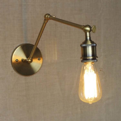 One Light Indoor LED Wall Lighting in Gold with Adjustable Arm