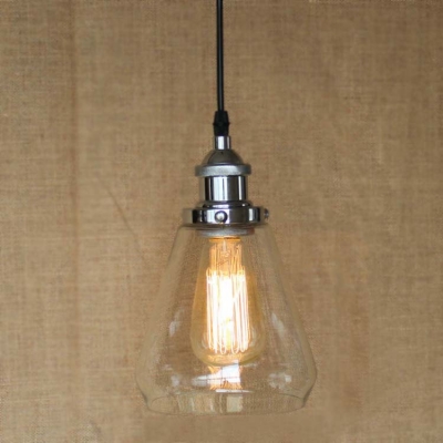 

Industrial Style Simple 1 Light Mini Glass LED Pendant in Chrome Finish, HL422645