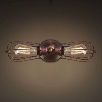 2 Light Double Bowtie LED Wall Sconce in Antique Copper Finish
