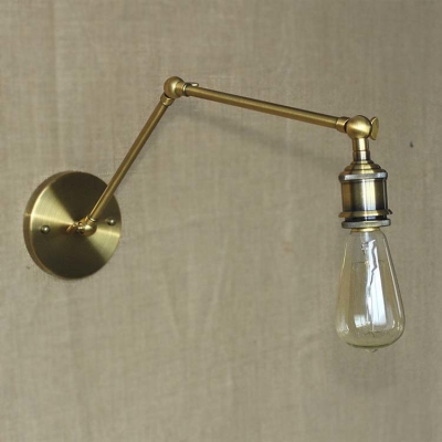One Light Indoor LED Wall Lighting in Gold with Adjustable Arm