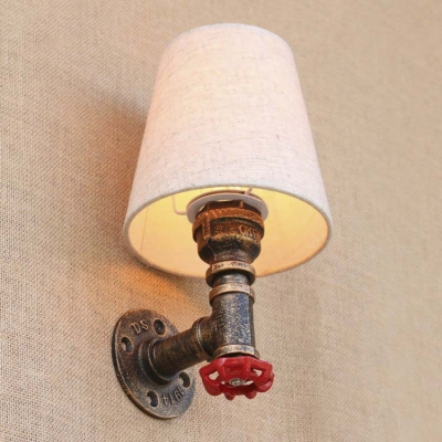 Red Valve Decorated 1 Light Indoor Hallway Small LED Wall Lamp
