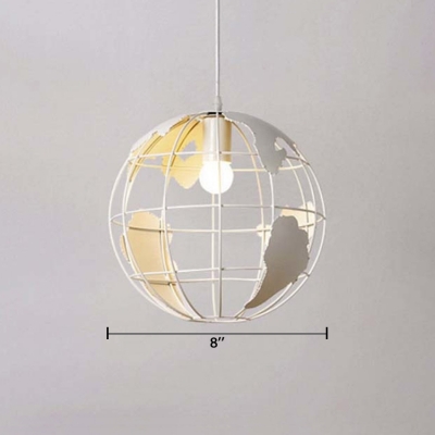 White Finished 12'' Wide Single Light Modern Globe LED Pendant Light