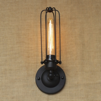 Adjustable Sconce Wall Light with Wire Cage