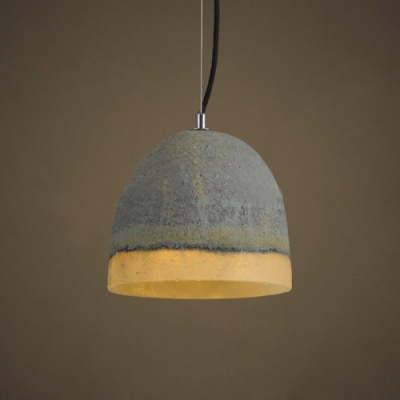 Dome Shape Cement and Glass Mini Pendant Light
