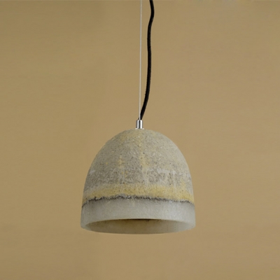 Dome Shape Cement and Glass Mini Pendant Light