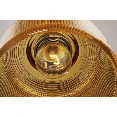 Amber Glass Shade One Light Industrial Hanging Pendant for Restaurants