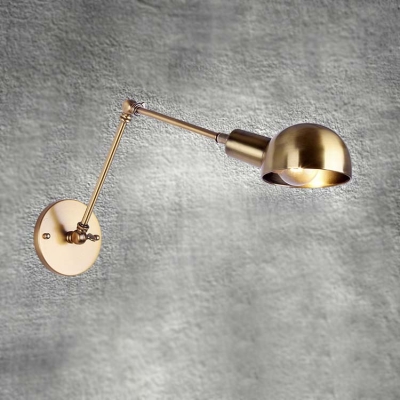 

Industrial 4" Metal Hallway Wall Lamp in Brass Finish, HL427553