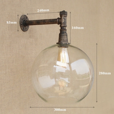 Rustic Single Light Indoor Wall Light with 11.81