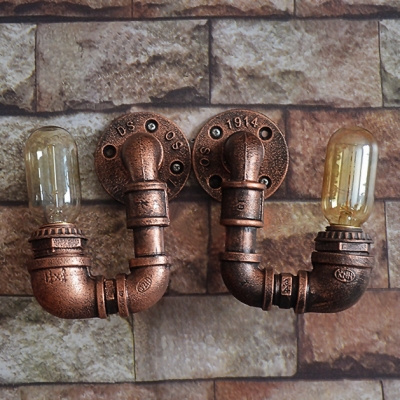 Industrial Antique Bronze Light Wall Sconce Rustic Hallway Lighting - Pack of 2