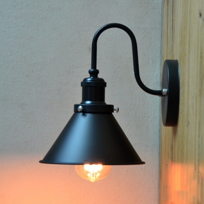 Vintage Industrial Indoor Hallway Lighting Gooseneck Barn 1 Light Wall Light