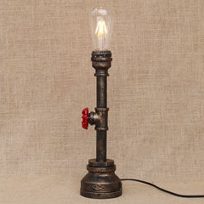 Metal Pipe Style Single Light Table Lamp 13.78