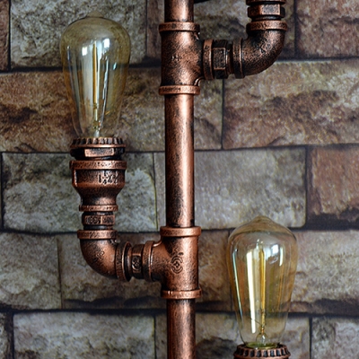 Practical Hallway Lighting Industrial Metal Pipe Single Light Wall Sconce