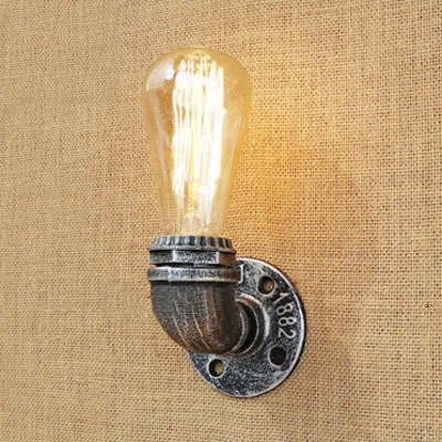 3.39 Inches Wide Pipe Design Minimalist Wall Sconces in Aged Bronze Finish