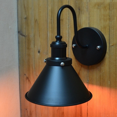 Vintage Industrial Indoor Hallway Lighting Gooseneck Barn 1 Light Wall Light