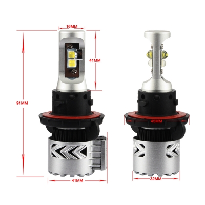 Car Dual Beam LED Headlight Bulbs H13 72W 12000LM 6500K XHP50 CREE LED Pack of 2