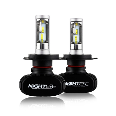 NIGHTEYE S1 Car LED Headlight Bulbs H4 50W 8000LM 6500K SEOUL CSP LED Pack of 2