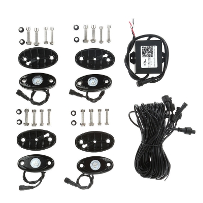 RGB 4 Pods LED Rock Light Kits For Jeep Off Road Car Vehicle Boat Cellphone Bluetooth Multi-Function