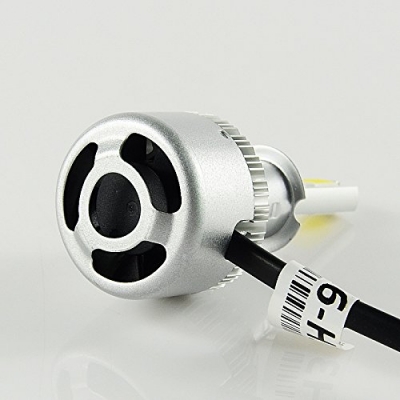 Car LED Headlight Bulbs H3 72W 7600LM 6000K COB LED Pack of 2