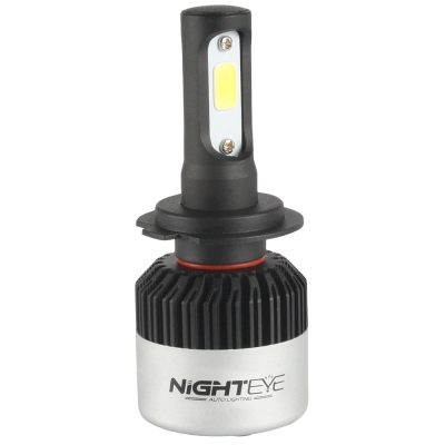 NIGHTEYE S2 Car LED Headlight Bulbs H7 72W 9000LM 6500K Bridgelux COB LED Pack of 2