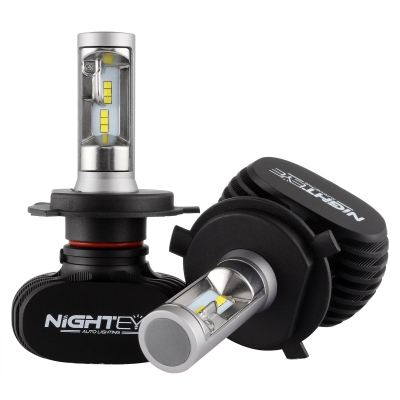 NIGHTEYE S1 Car LED Headlight Bulbs H4 50W 8000LM 6500K SEOUL CSP LED Pack of 2