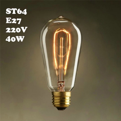 40W ST64 220V  E27  Edison Bulb