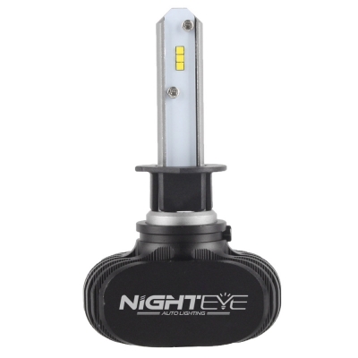 NIGHTEYE S1 Car LED Headlight Bulbs H1 50W 8000LM 6500K SEOUL CSP LED Pack of 2