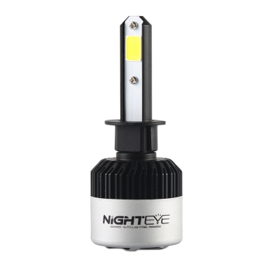 NIGHTEYE S2 Car LED Headlight Bulbs H1 72W 9000LM 6500K Bridgelux COB LED Pack of 2