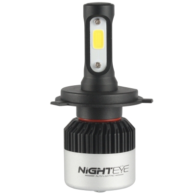 NIGHTEYE S2 Car LED Headlight Bulbs H4 72W 9000LM 6500K Bridgelux COB LED Pack of 2