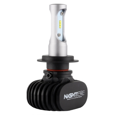 NIGHTEYE S1 Car LED Headlight Bulbs H7 50W 8000LM 6500K SEOUL CSP LED Pack of 2
