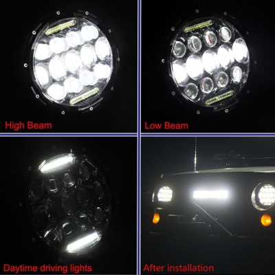 7" INCH 75W LED Headlight Hi/Lo Beam DRL Fit Jeep Wrangler CJ JK LJ