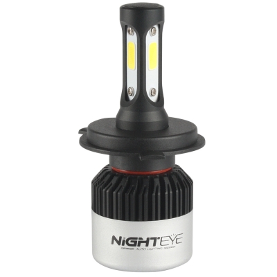 NIGHTEYE S2 Car LED Headlight Bulbs H4 72W 9000LM 6500K Bridgelux COB LED Pack of 2