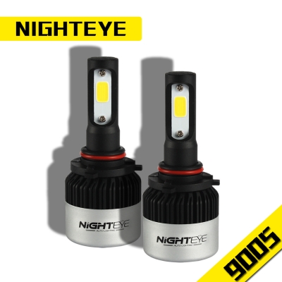 NIGHTEYE S2 Car LED Headlight Bulbs 9005/HB3 72W 9000LM 6500K Bridgelux COB LED Pack of 2