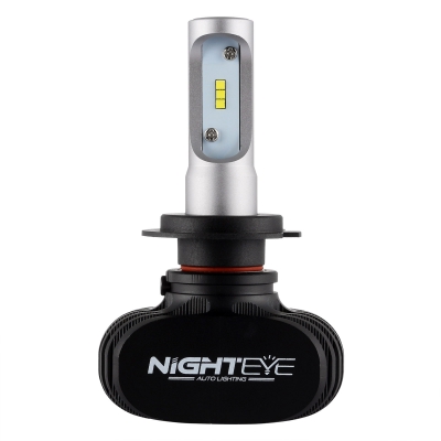 NIGHTEYE S1 Car LED Headlight Bulbs H7 50W 8000LM 6500K SEOUL CSP LED Pack of 2
