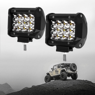 4 Inch LED Car Light Bar Spot Beam Cube Work Light Daytime Running Lamp for SUV Boat 4x4 Jeep 4WD ATV, Pack of 2