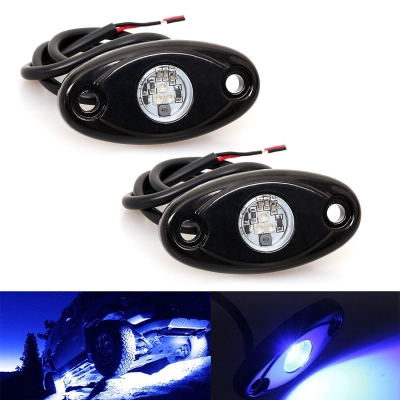 

LED Rock Light for JEEP ATV SUV Off Road Trucks Boat Waterproof Rock Proof, Blue Light (Pack of 2, CL439216