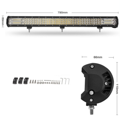 7D+ 31 Inch Combo Beam LED Work Light Bar 432W 43200LM Flood and Spot Tri-Rows OSRAM LED Car Light for Off Road Truck ATV SUV 4WD Car - NEW ARRIVAL