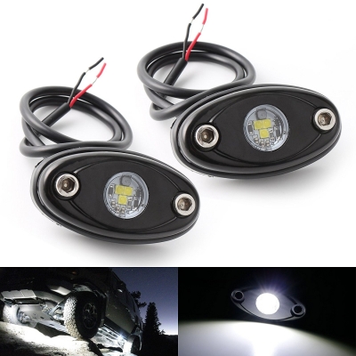 

LED Rock Light for JEEP ATV SUV Off Road Trucks Boat Waterproof Rock Proof, White Light (Pack of 2, CL439202