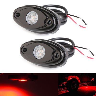 

LED Rock Light for JEEP ATV SUV Off Road Trucks Boat Waterproof Rock Proof, Red Light (Pack of 2, CL439209