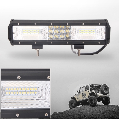 7D+ 12 Inch LED Work Light Bar 180W OSRAM Tri-Row Spot Flood Combo for Offroad 4x4 Jeep Truck ATV SUV 4WD Pickup Boat