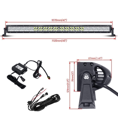 5D 42 Inch RGB Off Road LED Car Light Bar CREE 240W Flood And Spot Combo Beam For Off Road, Truck, SUV, BOAT, JEEP