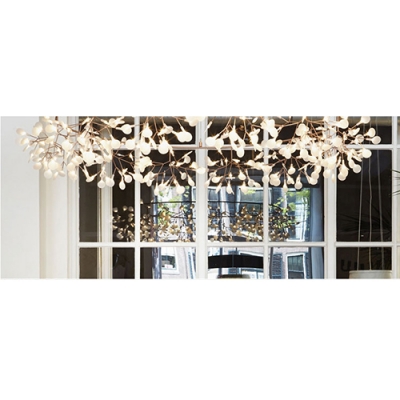 LED Wire Branch Structure Chandelier, 63 Lights